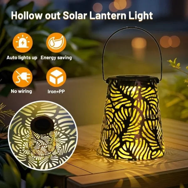 SM24913 Small Modern Silver Plastic PP Hollow-Out Solar Lantern Hanging Light with Base_4_20251010_142405