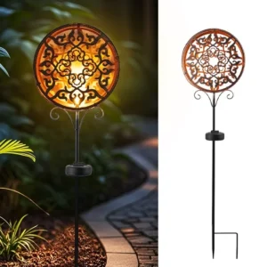 SM24914 Large Matte Black Plastic PP Hollow-Out Solar Stake Lantern Light_1_20251010_142405