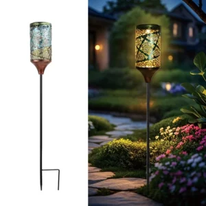 SM24917 White Textured Small Plastic PP Hollow-Out Solar Stake Lantern Light_3_20251010_142405