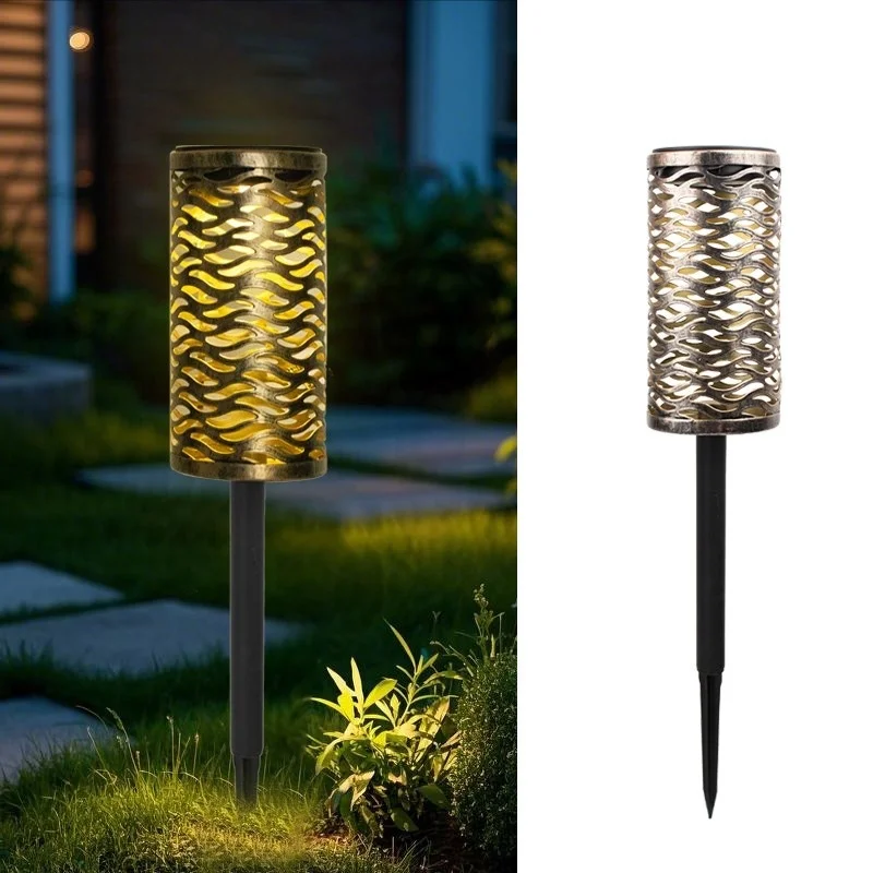 SM24920 Silver Jumbo Ornate Hollow-out Plastic PP Solar Stake Lantern Light_1_20251010_142405