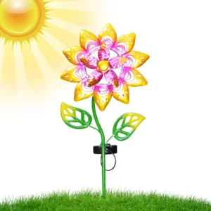 SM24923 PP Plastic Windmill Solar Stake Light