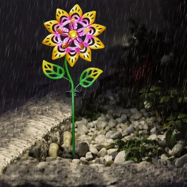 SM24923 PP Plastic Windmill Solar Stake Light_4