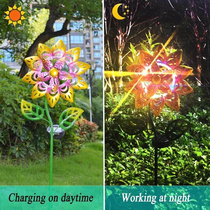 SM24923 PP Plastic Windmill Solar Stake Light_5