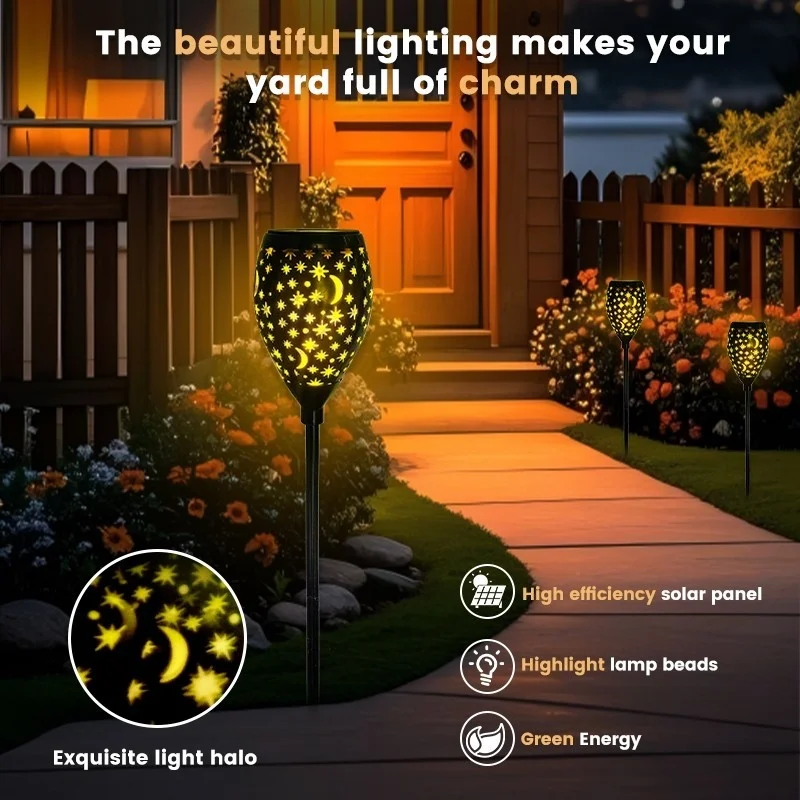 SM24941 PP Plastic Starry Sky Solar Pile Stake Light_5