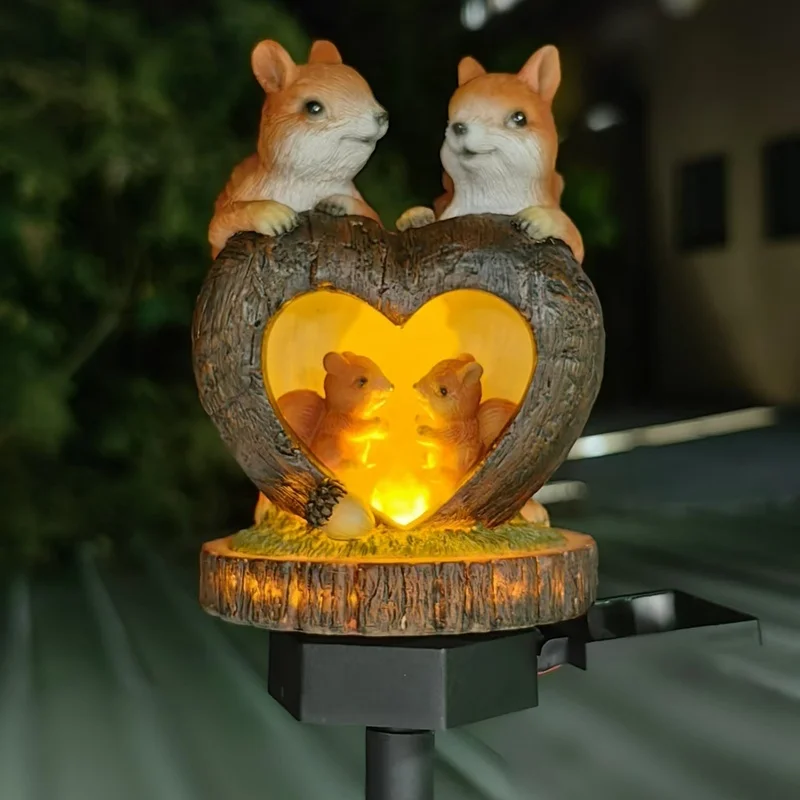 SM24956 Solar Stake Light Resin Squirrel Animal Statue Decor_1_20251010_142405