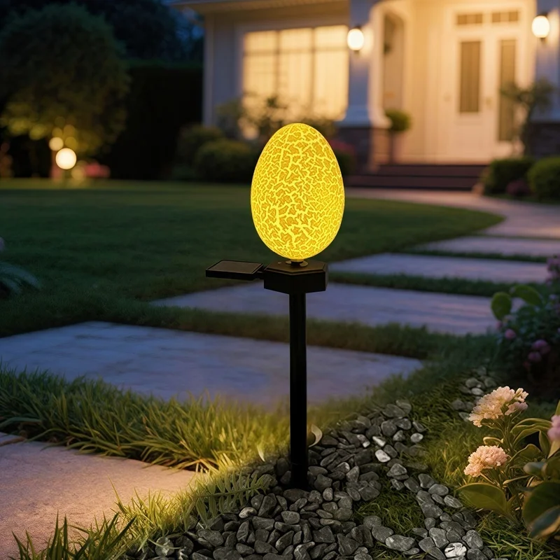 SM25010 Plastic PP Easter Egg Crack Patch Solar Stake Light_6