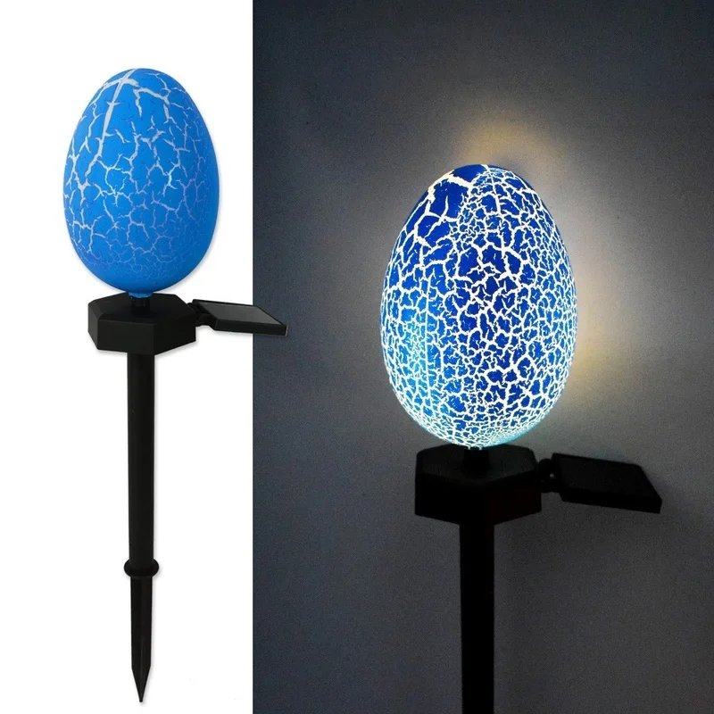 SM25010 Plastic PP Easter Egg Crack Patch Solar Stake Light_8