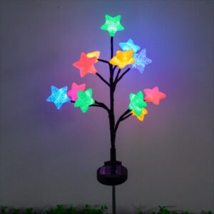 SM25012 Cracked Star Design 12 LED Easter Decoration Solar Stake Lights