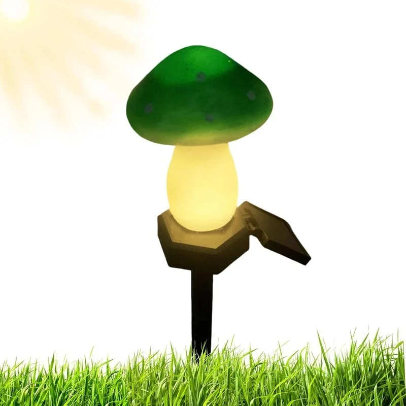 SM25015 Plastic PP Solar Stake Light with Easter Mushroom Design_5