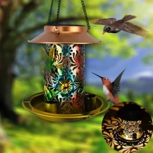 SM25022 PP Plastic Solar Hanging Bird Feeder for Animals_2