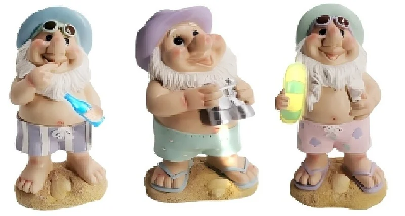 SM25026 LED Solar Gnome Resin Statue Freestanding Light