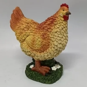 SM25032 Solar Rooster Resin Statue Freestanding Light Animal