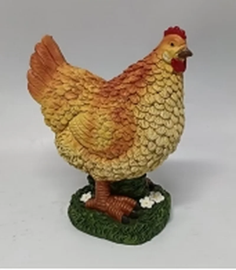 SM25032 Solar Rooster Resin Statue Freestanding Light Animal
