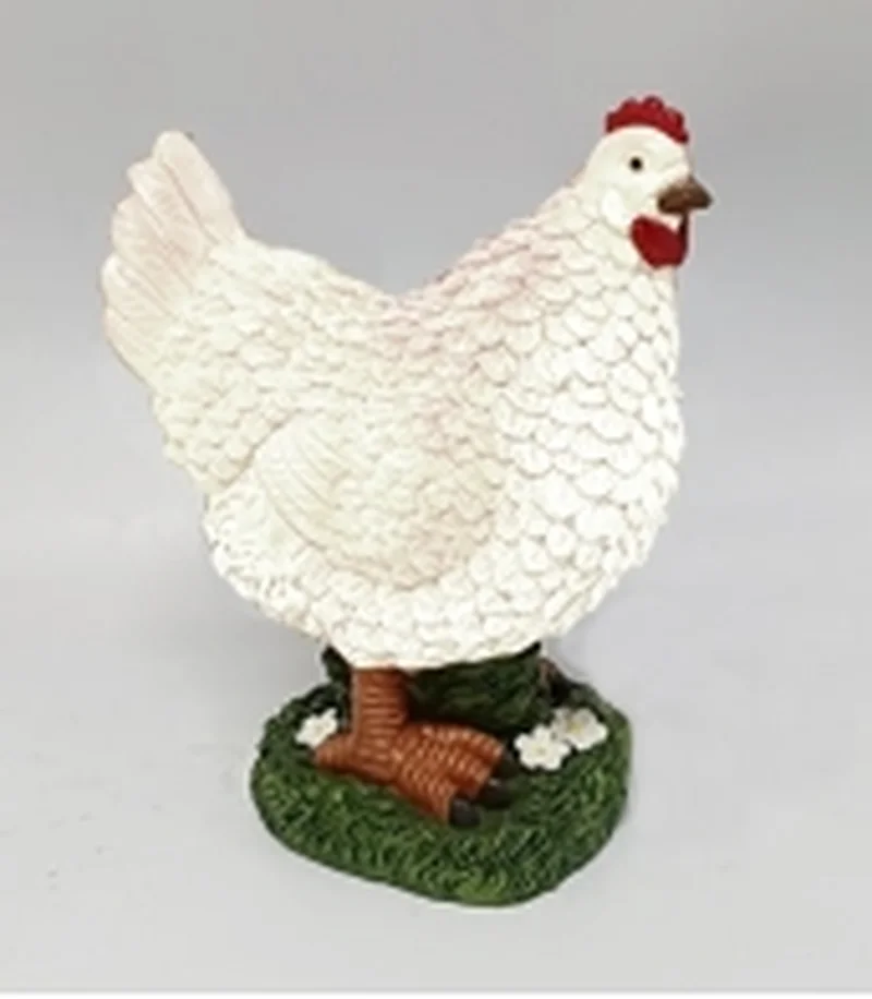 SM25032 Solar Rooster Resin Statue Freestanding Light Animal_2