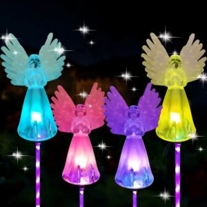 SM251008 Color Changing Praying Angel Decorative Solar Stake Light (3)