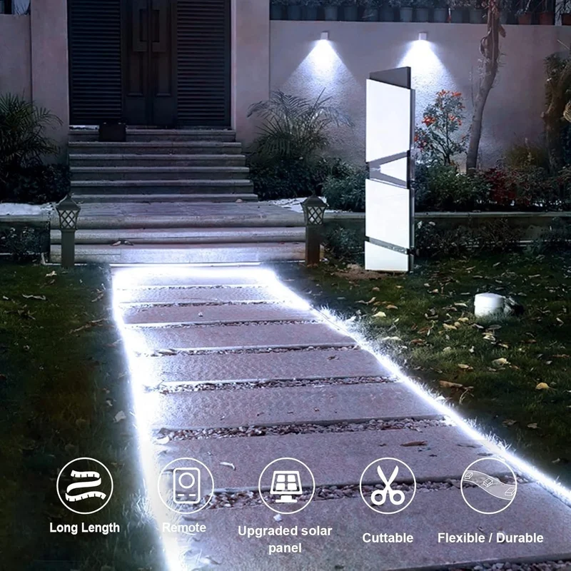 SM251011 ABS Plastic 320LED Solar In-Ground Strip Light with Remote Control_3