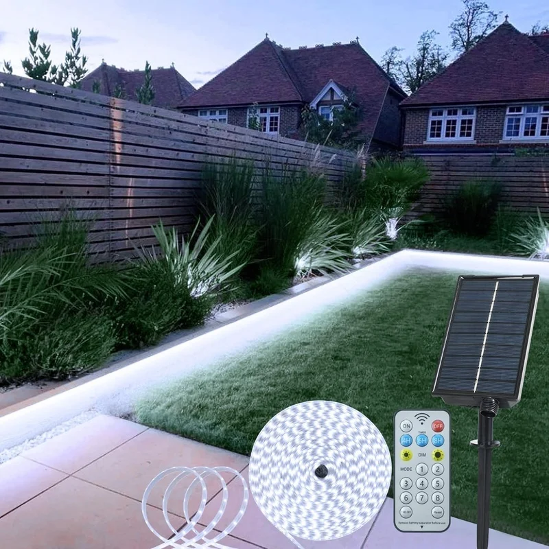SM251011 ABS Plastic 320LED Solar In-Ground Strip Light with Remote Control_5