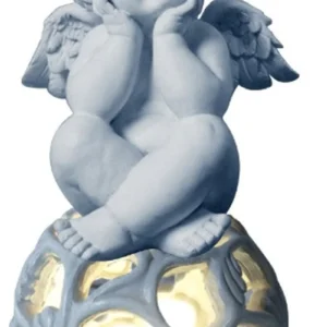 SM251053 Solar Praying Angel Resin Statue - Small White Decorative Garden Light with Flowers, Freestanding
