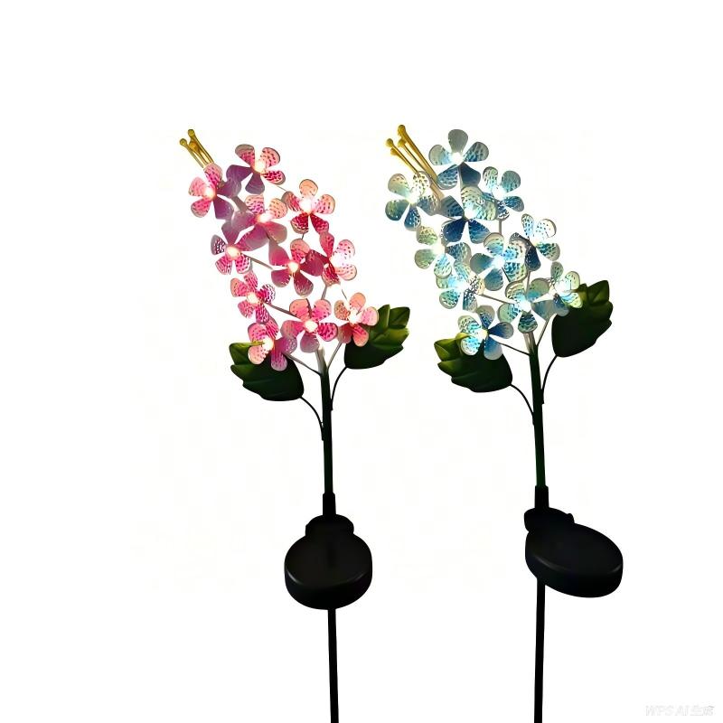 Metal Iron 11 LED Solar Floral Stake Light