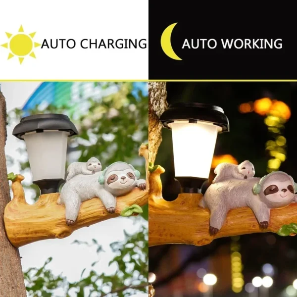 SM251093 Solar Sloth Hanging Animal Resin Statue_2