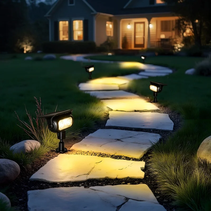 SM251097 ABS Plastic LED Solar Column Stake Light_5