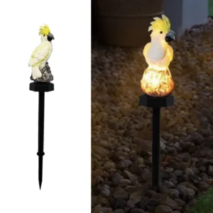 SM25206 Parrot Resin Statue Animal Solar Stake Light