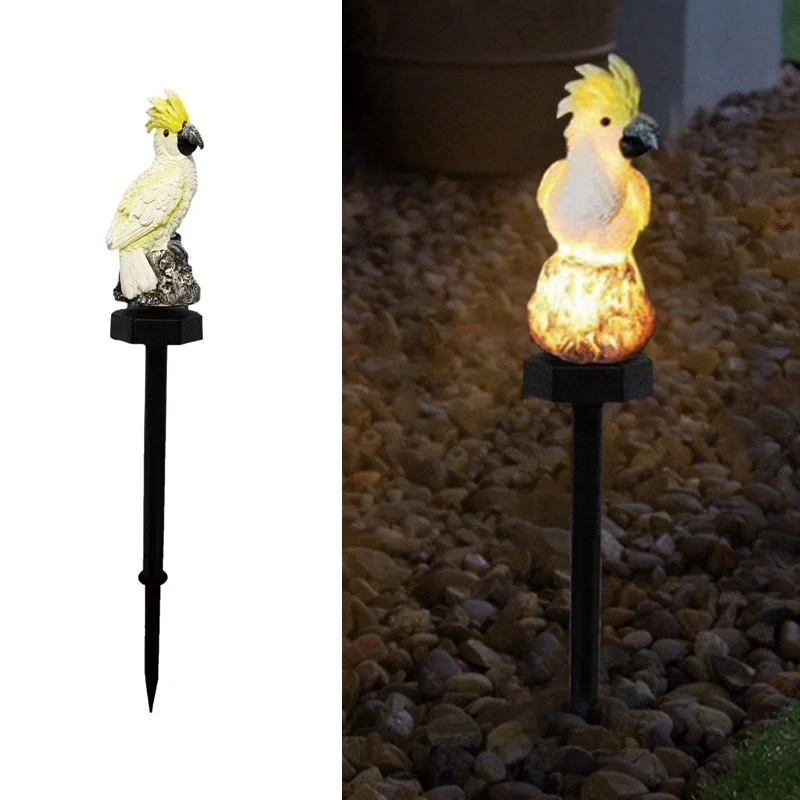 SM25206 Parrot Resin Statue Animal Solar Stake Light
