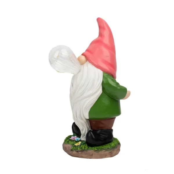 SM25212B Resin Standing Fairy Statue with Glass Globe Solar Tabletop Lamp