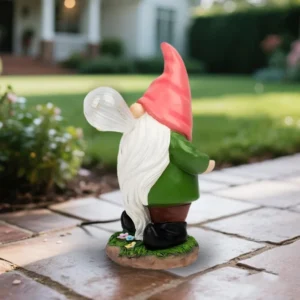 SM25212B Resin Standing Fairy Statue with Glass Globe Solar Tabletop Lamp_2