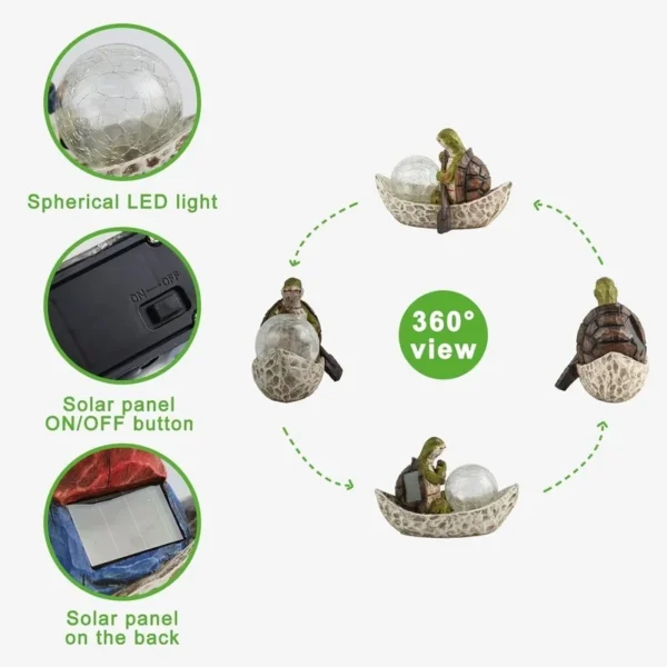 SM25215 Solar Freestanding Light Resin Statue - Elf Boating_5