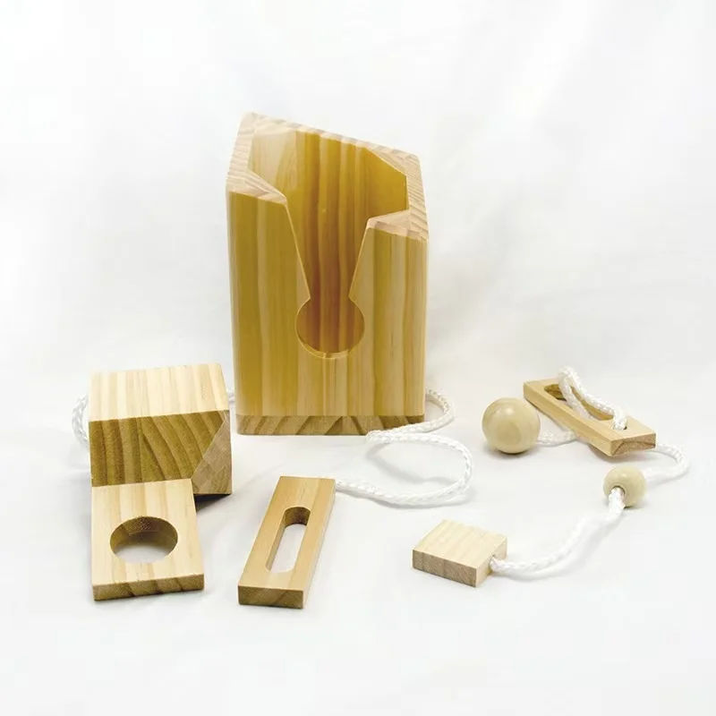 SM25218 Pine Wine Lock Tabletop Puzzle Games Light