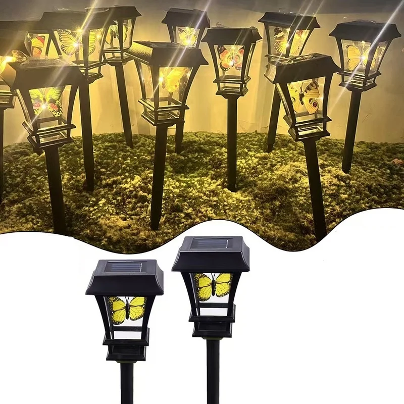 SM25220 ABS Plastic Butterfly Animal Solar Stake Lights, Pack of 2