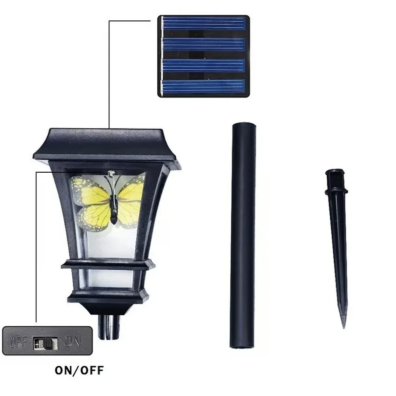 SM25220 ABS Plastic Butterfly Animal Solar Stake Lights, Pack of 2_3