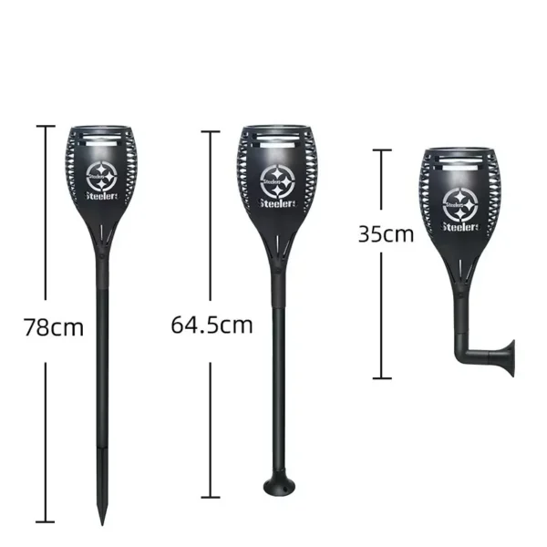 SM25221 ABS Plastic 96LED Solar Flame Stake Light with Hollow Lantern Pattern (OEM Available)
