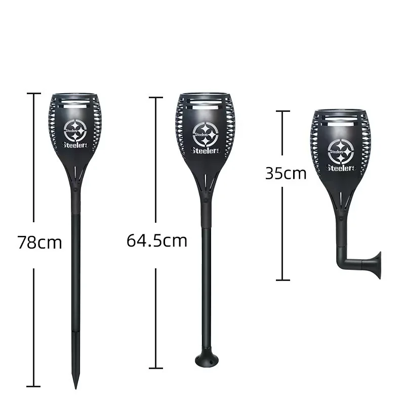 SM25221 ABS Plastic 96LED Solar Flame Stake Light with Hollow Lantern Pattern (OEM Available)