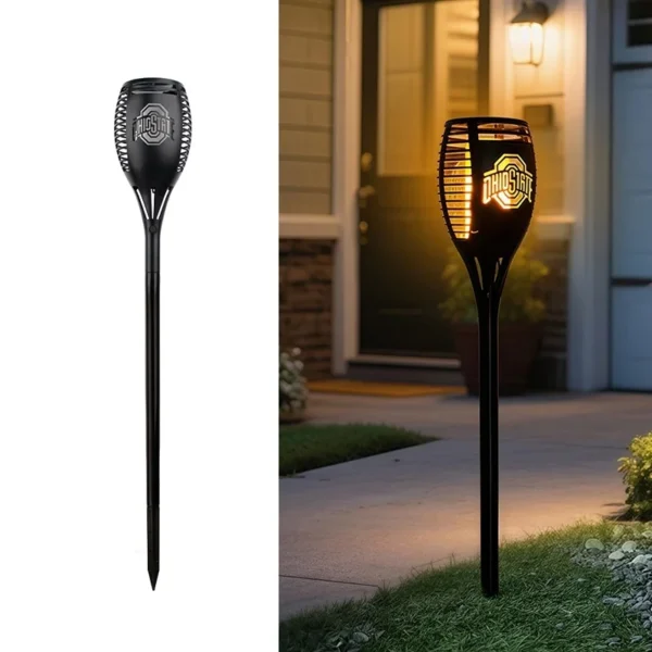 SM25221 ABS Plastic 96LED Solar Flame Stake Light with Hollow Lantern Pattern (OEM Available)_6