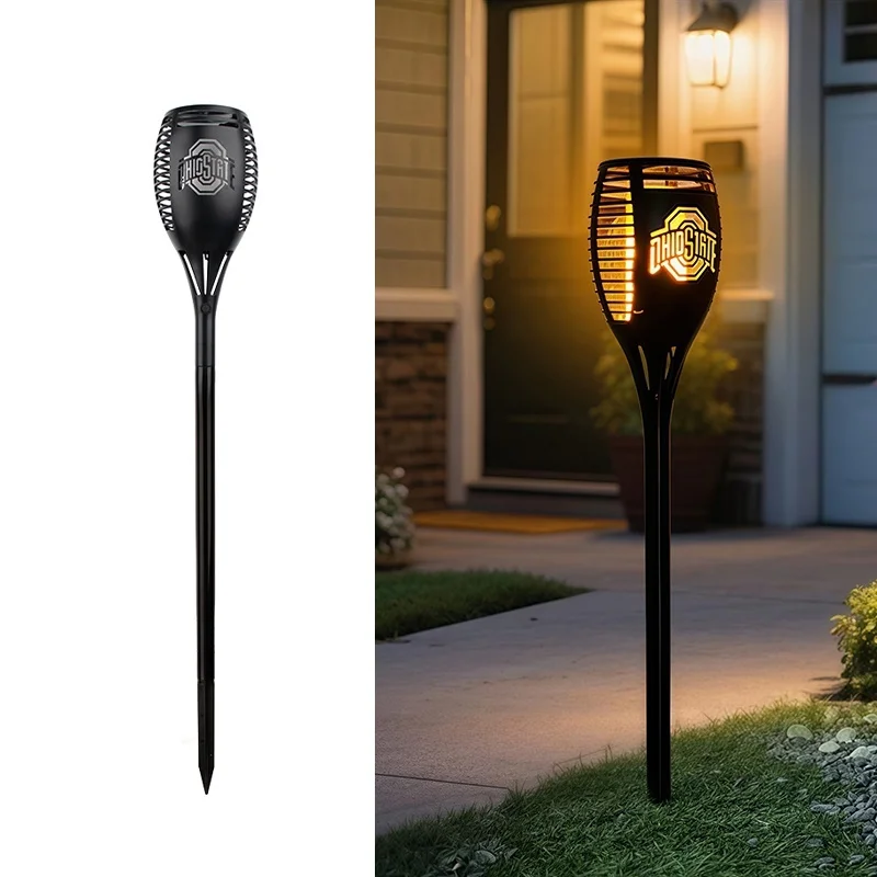 SM25221 ABS Plastic 96LED Solar Flame Stake Light with Hollow Lantern Pattern (OEM Available)_6