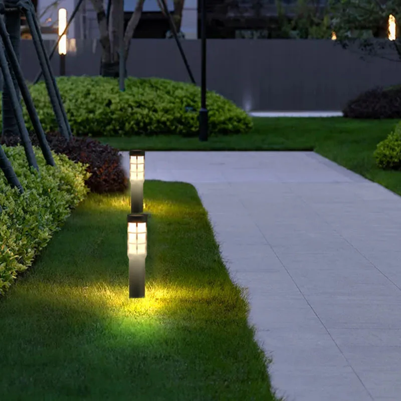 SM25224 Solar Landscape Die-casting aluminum + Glass Stake Light - Lantern, Jar, Cylinder, Square_7