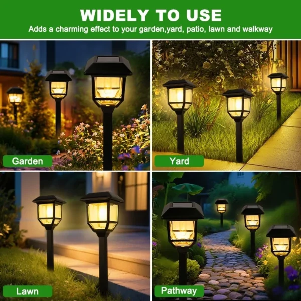 SM25226 Square Glass + Die-Cast Solar LED Path Stake Light