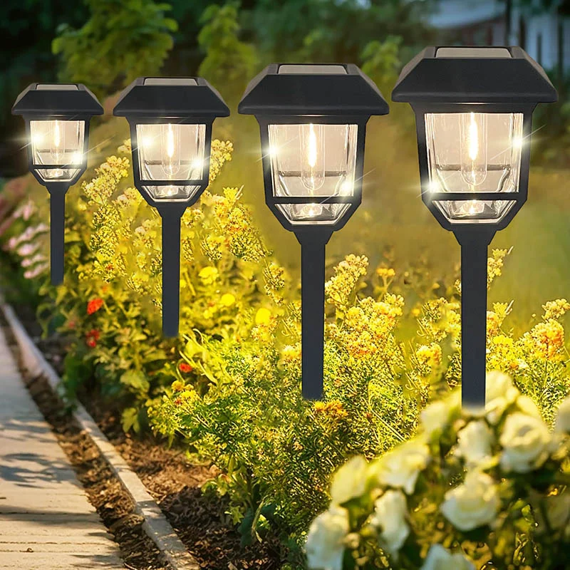 SM25226 Square Glass + Die-Cast Solar LED Path Stake Light_2