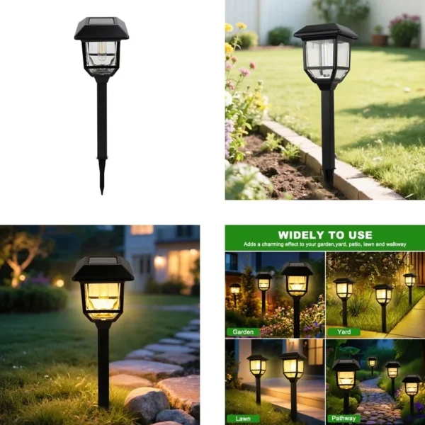 SM25226 Square Glass + Die-Cast Solar LED Path Stake Light_3