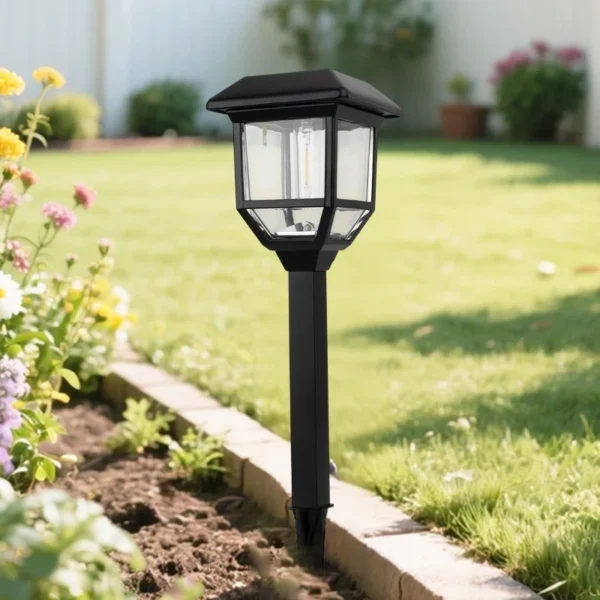 SM25226 Square Glass + Die-Cast Solar LED Path Stake Light_7