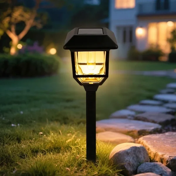 SM25226 Square Glass + Die-Cast Solar LED Path Stake Light_8