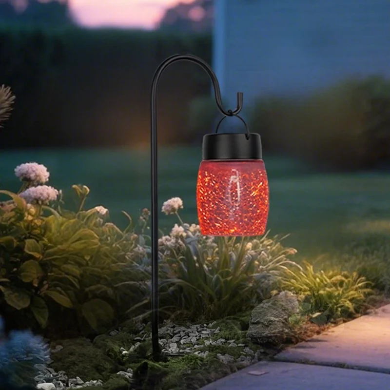 SM25227 Solar Pathway Stake Light - Glass and Metal Cylinder with Iron_2