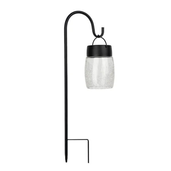 SM25227 Solar Pathway Stake Light - Glass and Metal Cylinder with Iron_6