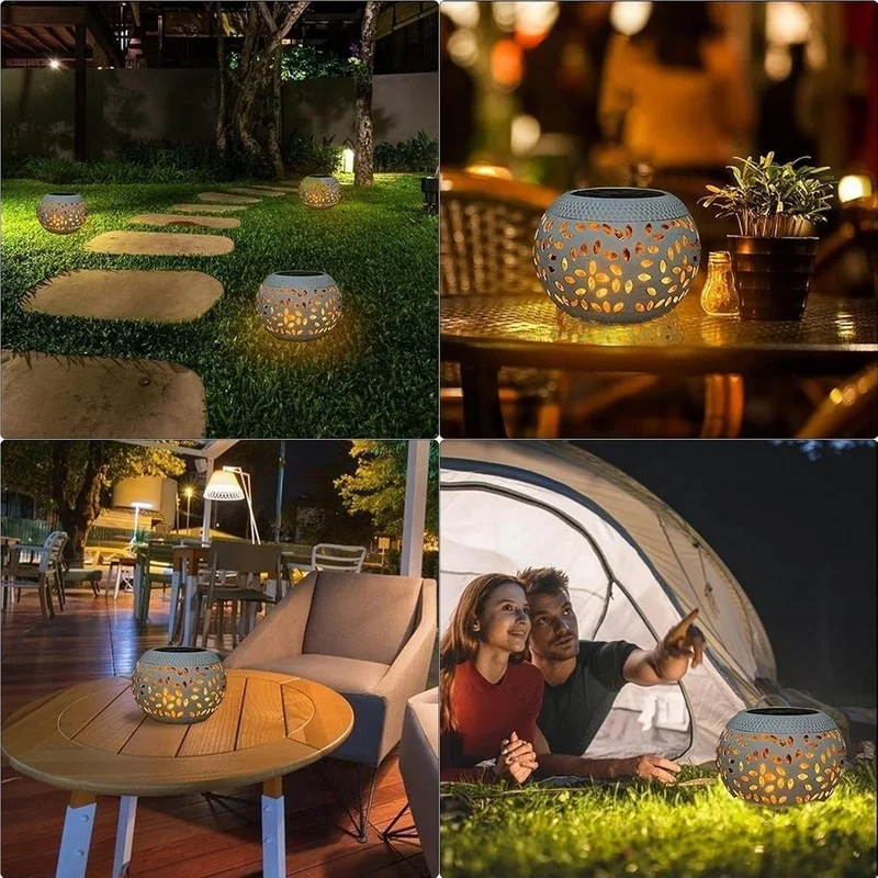 SM25251 Rice Hollow Metal Iron Solar Tabletop Lamp_3