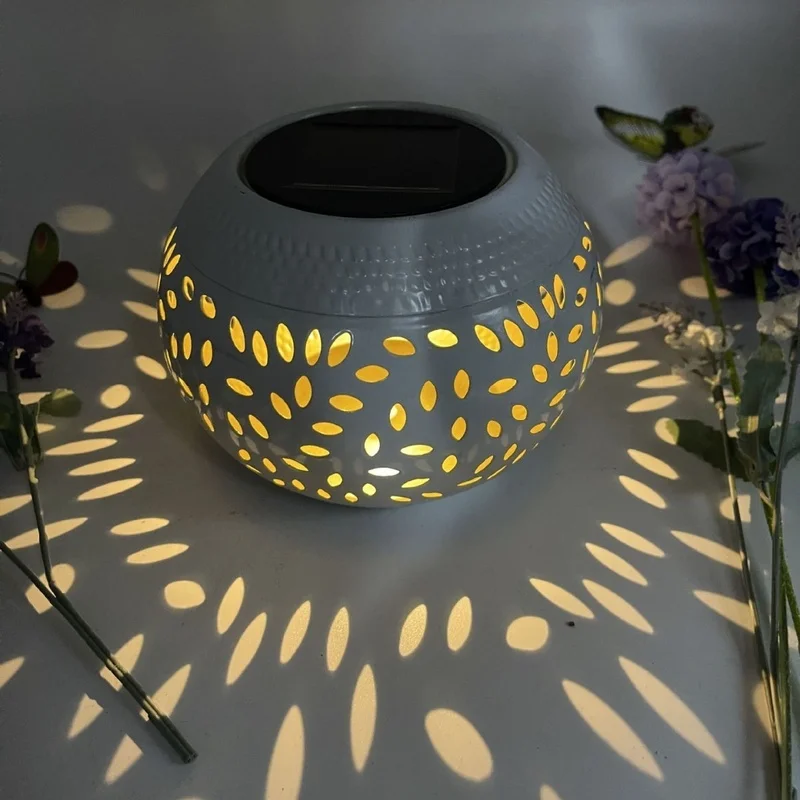 SM25251 Rice Hollow Metal Iron Solar Tabletop Lamp_4
