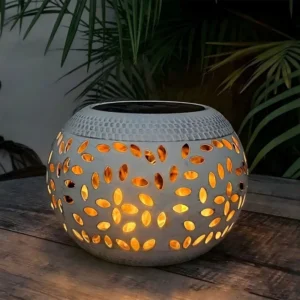 SM25251 Rice Hollow Metal Iron Solar Tabletop Lamp_5