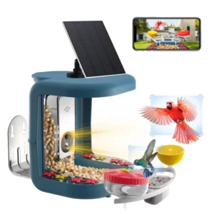 SM25264 ABS Plastic 2-in-1 Intelligent AI Bird Feeder with Tabletop Light for Animals_2