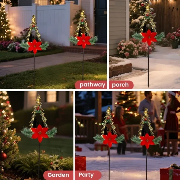 SM25267 Modern Silver Plastic PP Christmas Tree Solar Stake Light with Chain_11